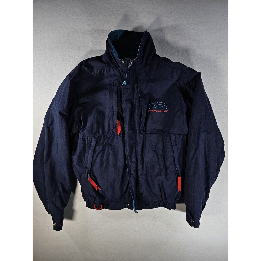 Vintage Porsche Gear For Sports Jacket Windbreaker  Blue MEDIUM MENS